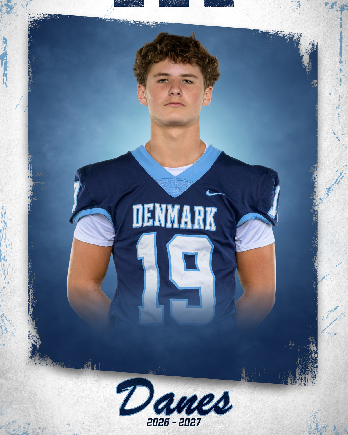 Preston Asher, Denmark High School #19, sophomore varsity football player